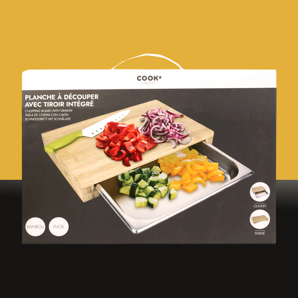 Planche à découper et tirroir intégré